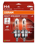 Osram Night Breaker Silver H4 +100% lys (2 stk.)